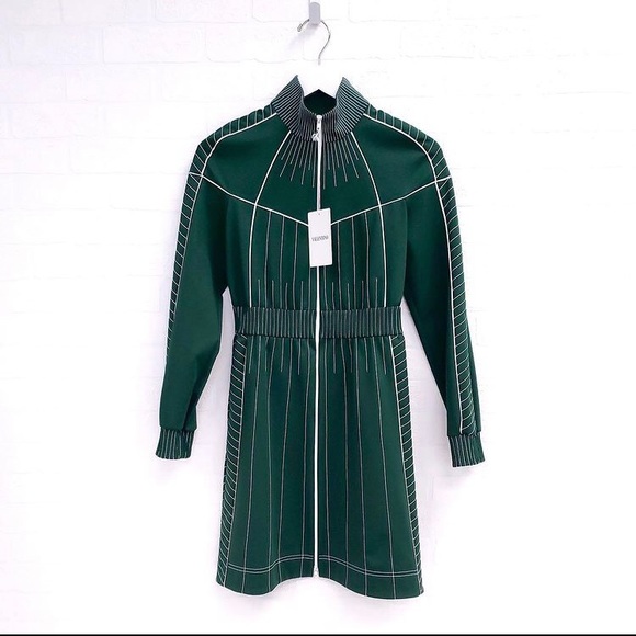 SOLD NWT Valentino Green Zipper Dress 2 - Picture 2 of 16